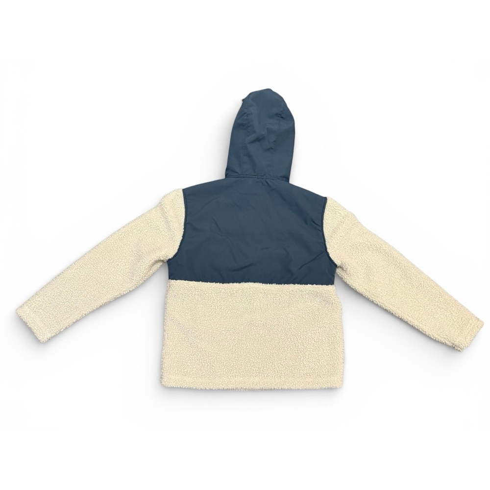 Hurley Men's Long Sleeve Half Zip Sherpa Anorak Hoodie Cream/Blue Sz S - Picture 3 of 8